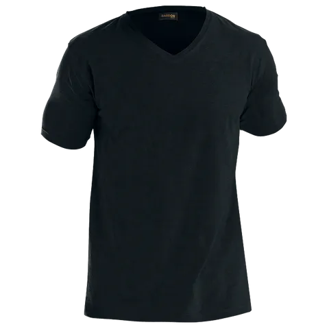 Mens 170g Slim Fit V-Neck T-Shirt - Black