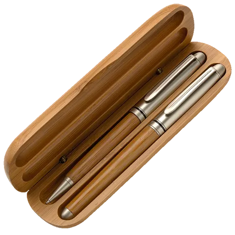 Bamboo Pen Set - Brown
