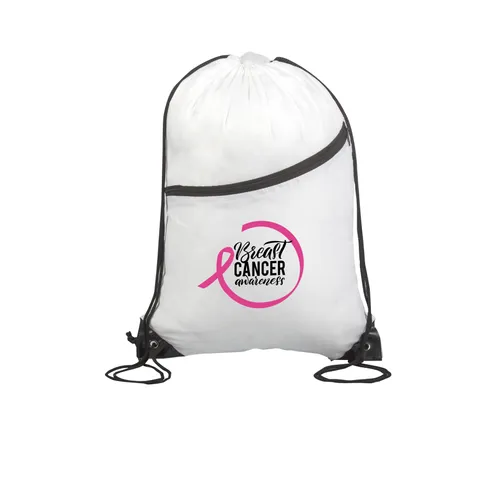 Double-up Drawstring Bag  - Solid White Only