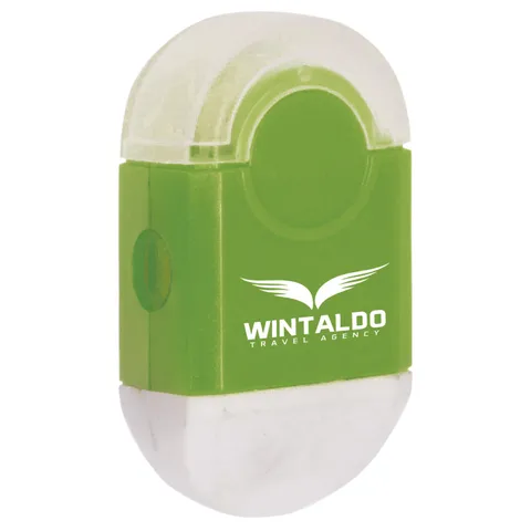 Duo Eraser And Sharpener - Lime