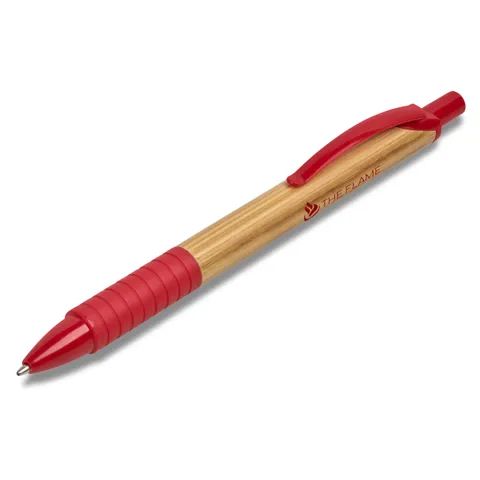Okiyo Sora Bamboo Ball Pen - Red