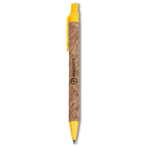 Okiyo Elm Cork Ball Pen - Yellow