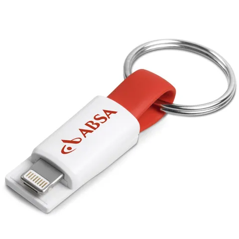Ready-Charge 2-In-1 Connector Cable Keyholder - Red