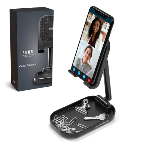Swiss Cougar Bonn Wireless Charging Phone Stand - Black