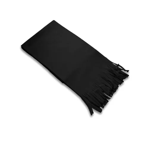 Polar Fleece Tassle Scarfs - Black