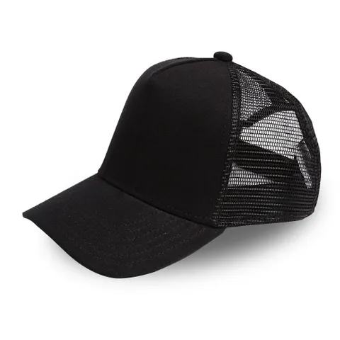 Jersey Trucker Cap - Black/Black