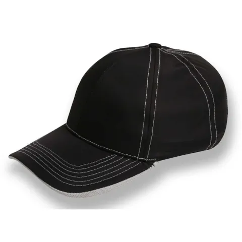 Benchmark 6 Panel Cap With Contrast Stitching Grey Underpeak - Black/Grey