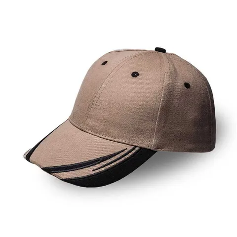 V Stripe Cap - Khaki/Black