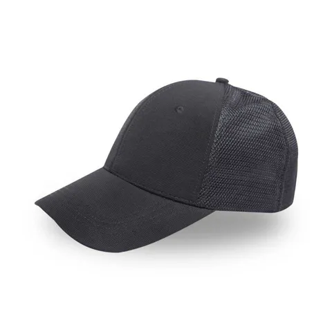 Active 6 Panel Trucker - Black/Black