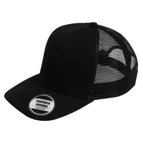 Snapback Mesh Curved Peak - Black/Black