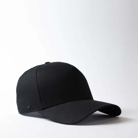 Uflex 5 Panel Curved Peak Snapback Cap - Black