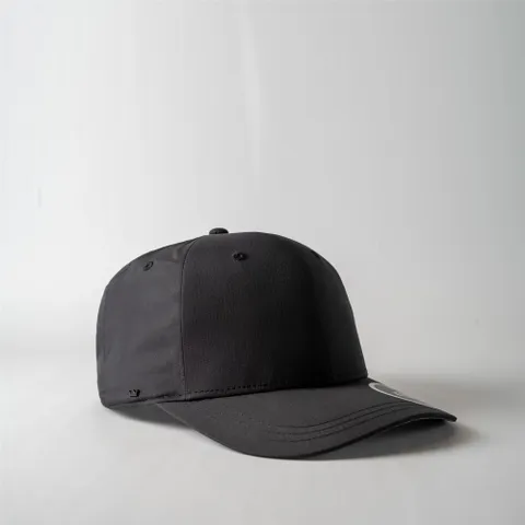 Uflex Edge Bonded 6 Panel Adjustable Baseball Cap - Black