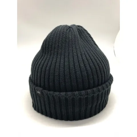 100% Cotton Cuffed Beanie - Black