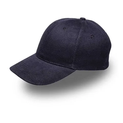 6 Panel Brushed Cotton Cap - Black
