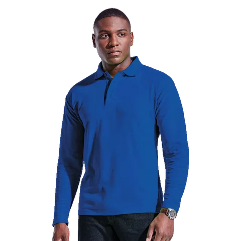 Mens 175g Pique Knit Long Sleeve Golfer
