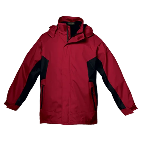Mens 4-in-1 Jacket - Red With Black