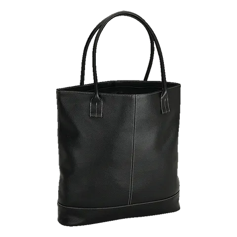 Lichee Tote With Zippered Closure - Black