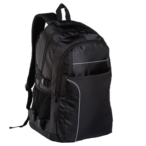 Curved Piping Backpack - Black