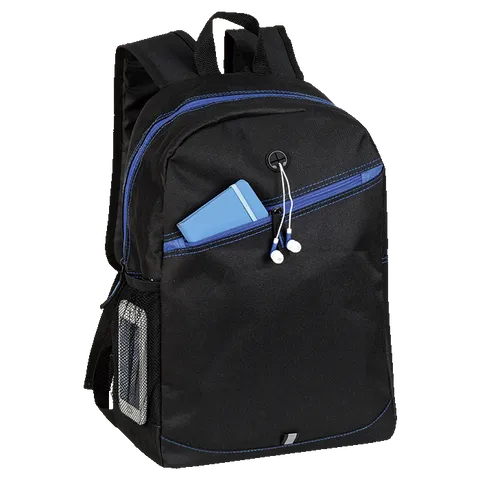 Backpack With Contrast Colour Diagonal Zip
