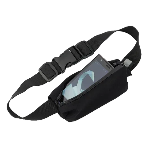 Neoprene Water Repellent Waist Bag - Black