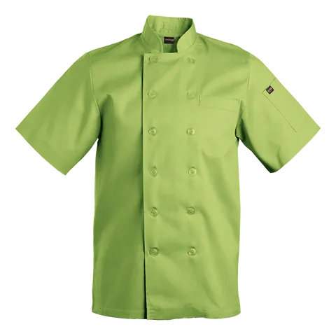 Mens Savona Short Sleeve Chef Jacket - Lime