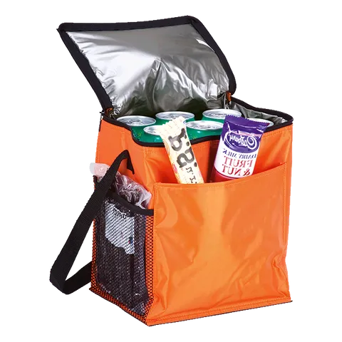 12 Can Cooler with 2 Exterior Pockets - 70D - PEVA Lining
