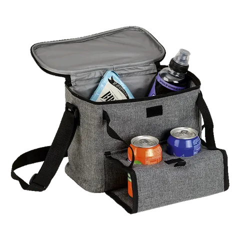 Cooler with Folding Cup Holders