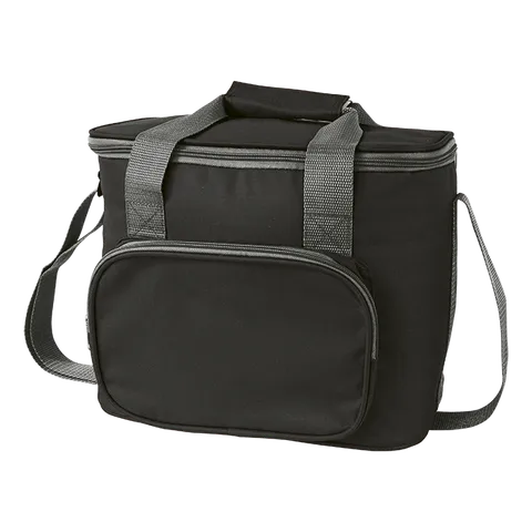 Cooler Bag With Front Pocket - Black