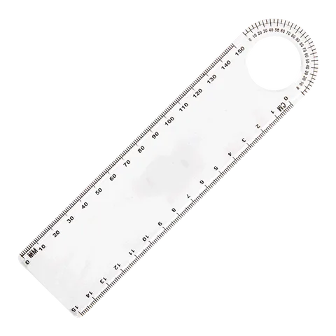 15cm Ruler with Protractor - Neutral