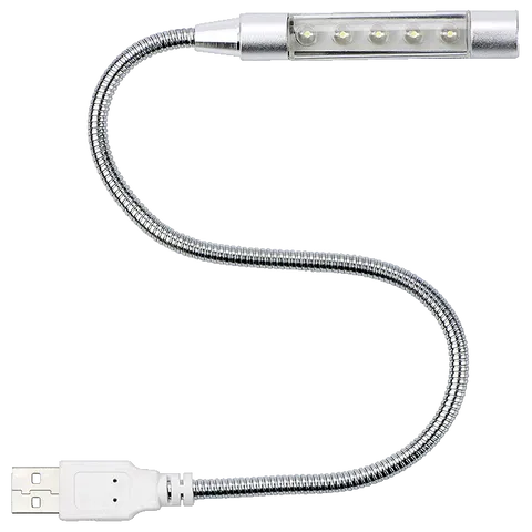 Flexible USB Computer Light - Silver