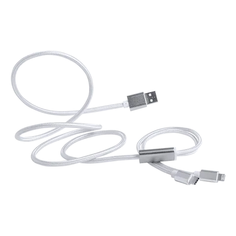 Britian Charger Cable - Silver