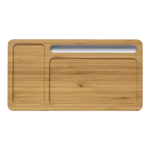 Tankul Desk Organiser With Wireless Charger - Natural