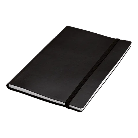 A5 Journal With Elastic Band Closure - 80 Pages - Black