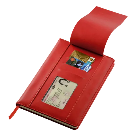 A5 PU Notebook With Flip Up Front Panel