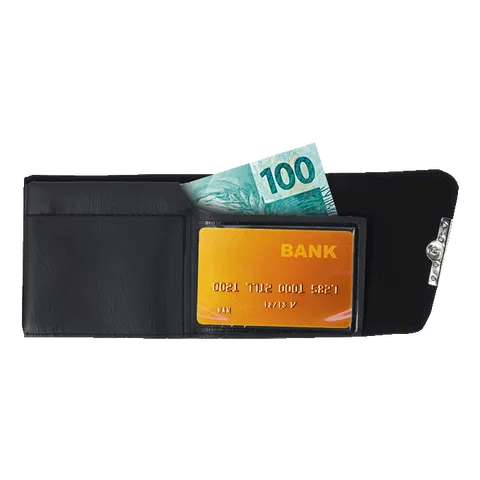 PVC Pinch Wallet - Black