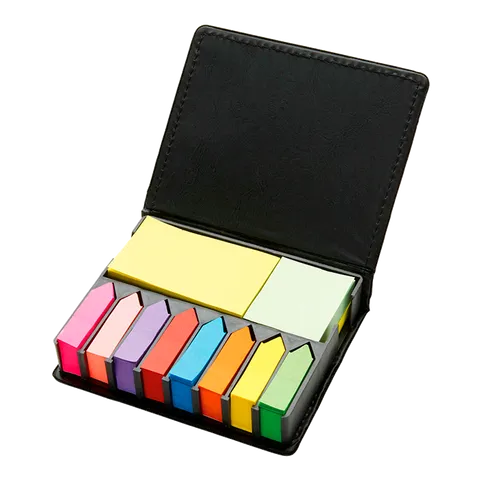 Plastic Case with Memo Papers - Black