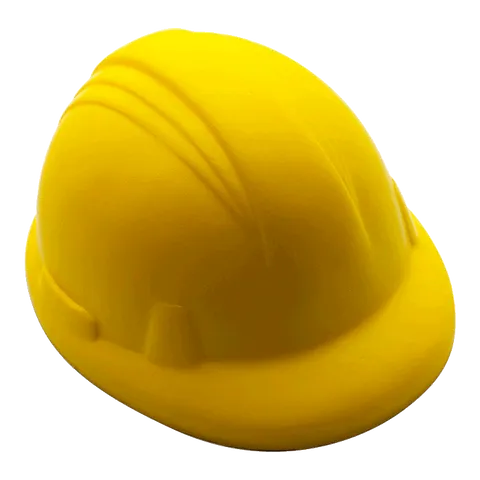 Hard Hat Shaped Stress Ball - Yellow