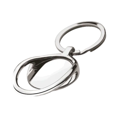 Metal Keychain with Bottle Opener - Silver