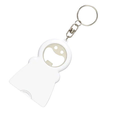 3 in 1 Funny Face Keychain - White