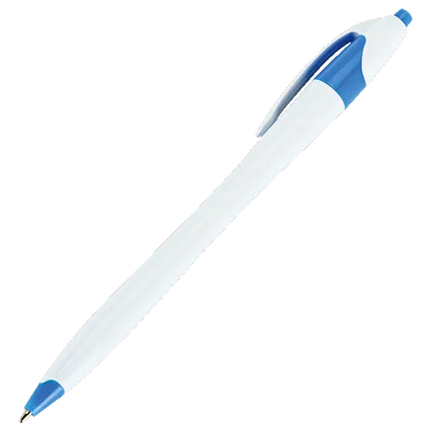 Slim White Barrel Ballpoint Pen