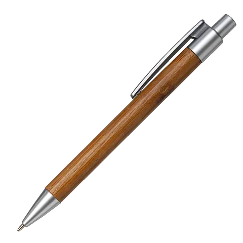Bamboo Ballpoint Pen with Plastic Trims
