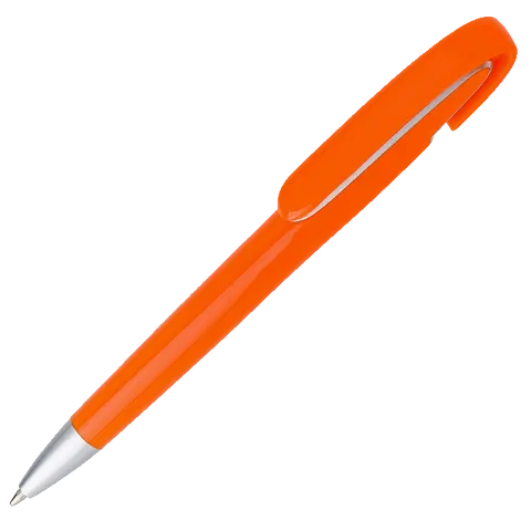 Rounded Clip Ballpoint Pen With Coloured Barrel