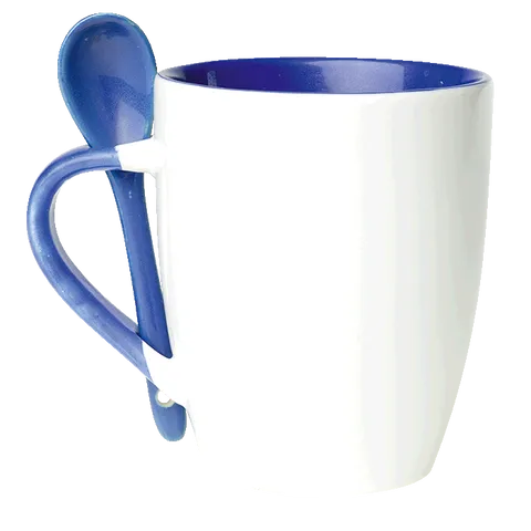 345ml Ceramic Mug with Spoon