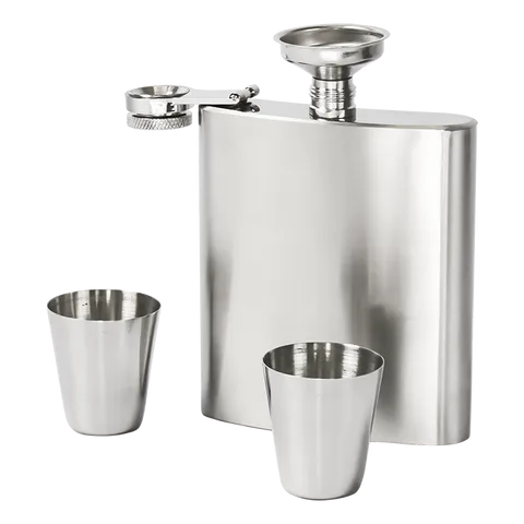 Hip Flask Set - Silver