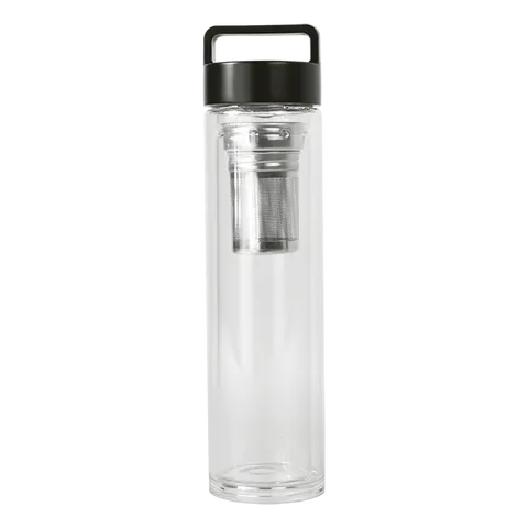 500ml Double Wall Glass Filter Flask - Black