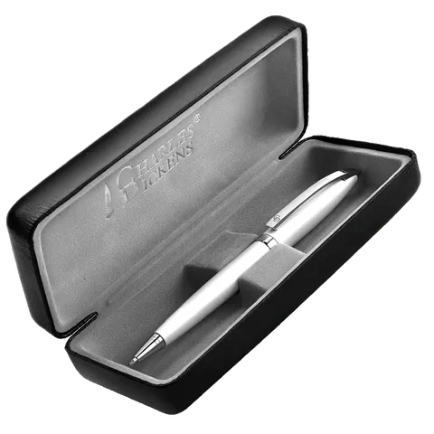 Charles Dickens Engraved Ballpoint Pen - White