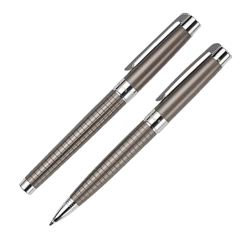 Charles Dickens Metallic Pen Set - Grey