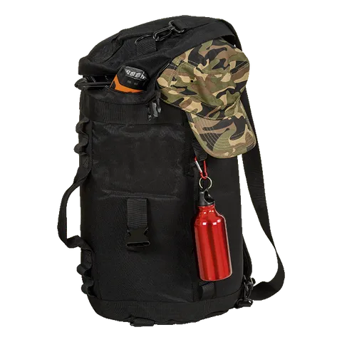 Military Design Duffel Bag - Black
