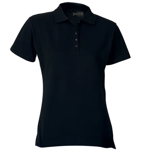 200g Ladies Pique Knit Golfer - Black