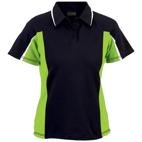 Ladies Nero Golfer - Black With Lime With White